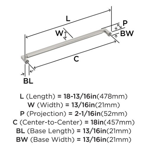 Ballard Zinc Satin Nickel Appliance Pull 4