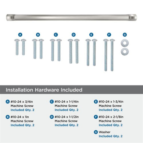 Bellamy Zinc Satin Nickel Appliance Pull 6