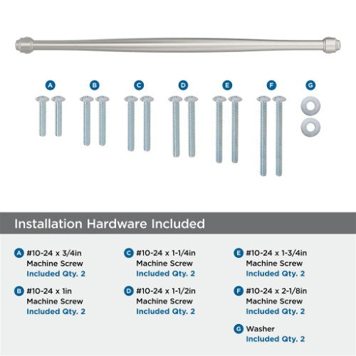 Enlivity Zinc Satin Nickel Appliance Pull 6