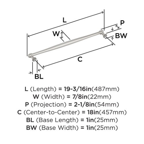 Enlivity Zinc Satin Nickel Appliance Pull 4