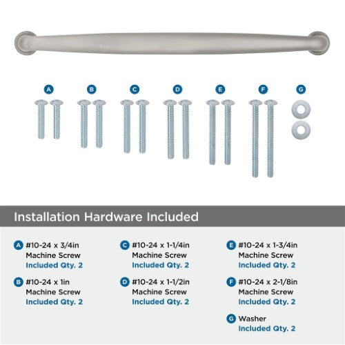 Kane Zinc Satin Nickel Appliance Pull 6