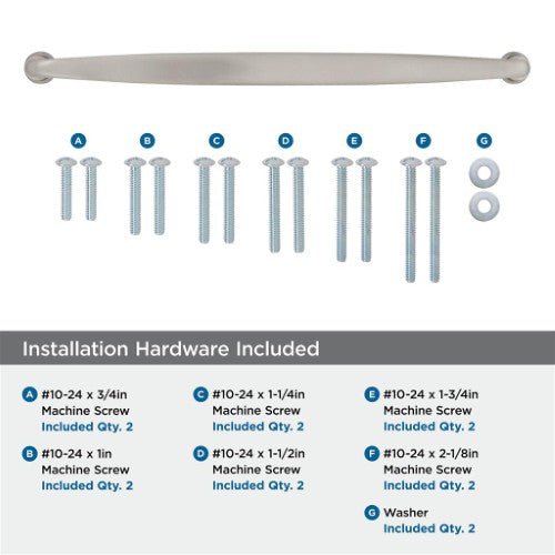 Kane Zinc Satin Nickel Appliance Pull 5