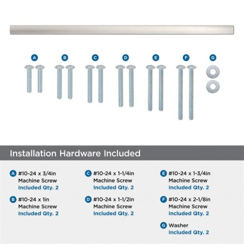 Merced Zinc Satin Nickel Appliance Pull 6