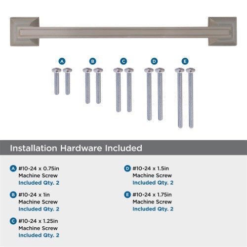 Mulholland Zinc Satin Nickel Appliance Pull 9