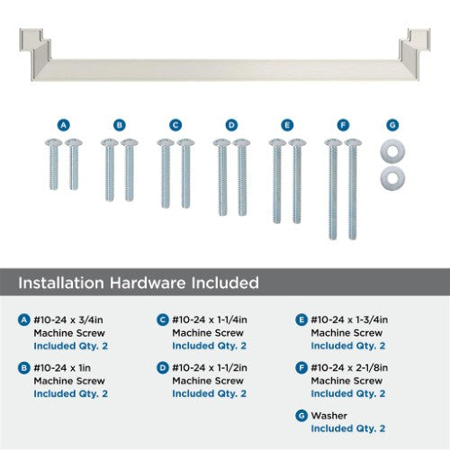 Rockhurst Zinc Satin Nickel Appliance Pull 5