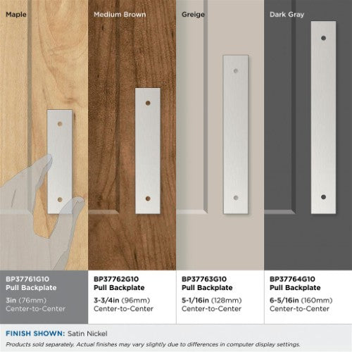 Ladera Zinc Satin Nickel Cabinet Backplate 43