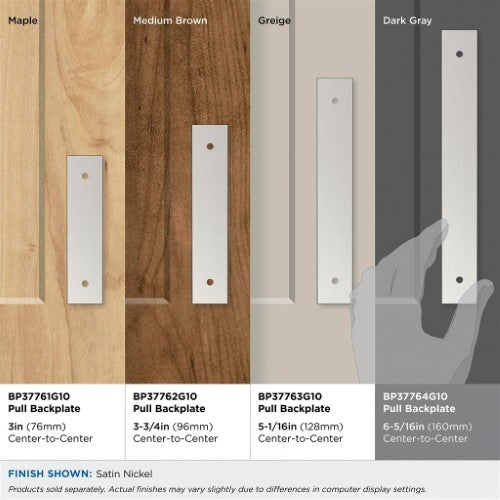 Ladera Zinc Satin Nickel Cabinet Backplate 46
