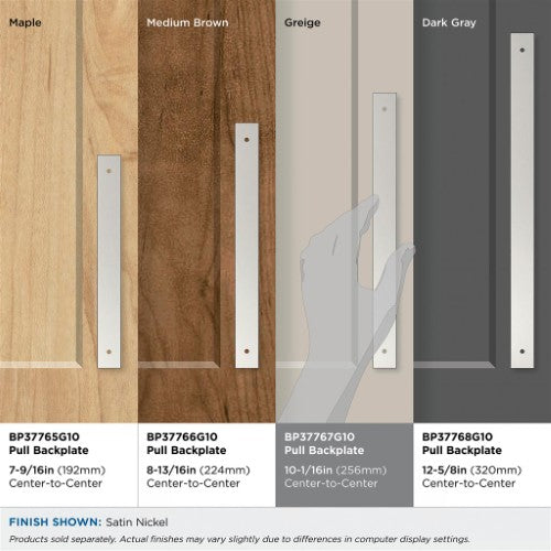 Ladera Zinc Satin Nickel Cabinet Backplate 41