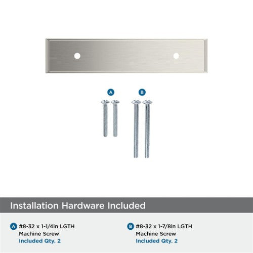 Maymont Zinc Satin Nickel Cabinet Backplate 20