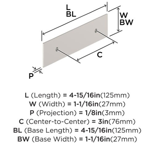 Maymont Zinc Satin Nickel Cabinet Backplate 12
