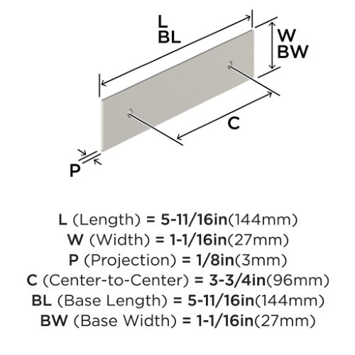 Maymont Zinc Satin Nickel Cabinet Backplate 13