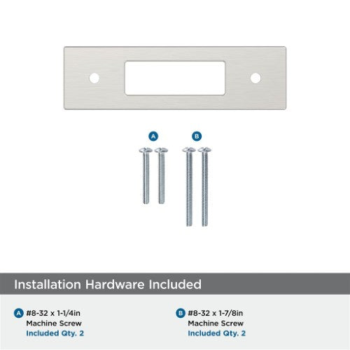Medora Zinc Satin Nickel Cabinet Backplate 24