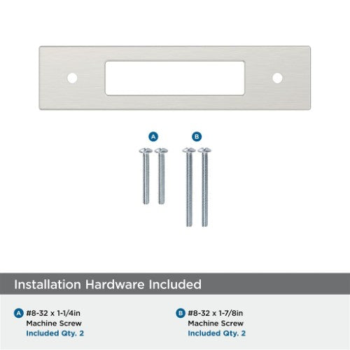 Medora Zinc Satin Nickel Cabinet Backplate 25