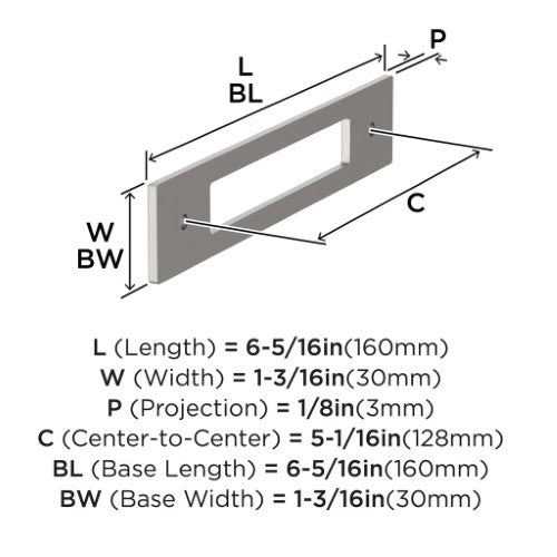 Medora Zinc Satin Nickel Cabinet Backplate 16