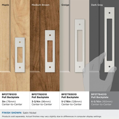 Medora Zinc Satin Nickel Cabinet Backplate 48
