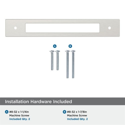 Medora Zinc Satin Nickel Cabinet Backplate 27