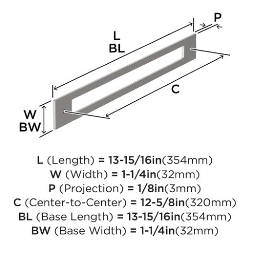 Medora Zinc Satin Nickel Cabinet Backplate 13
