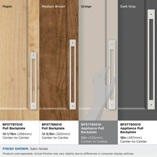 Medora Zinc Satin Nickel Cabinet Backplate 50