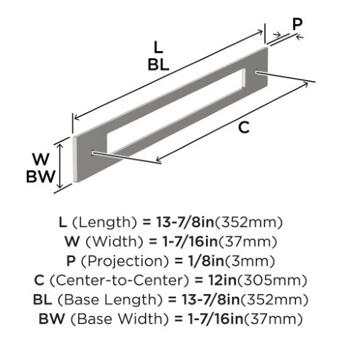 Medora Zinc Satin Nickel Cabinet Backplate 19