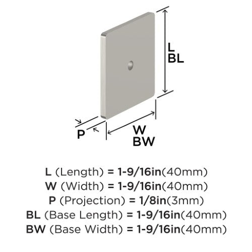 Thoreau Zinc Satin Nickel Cabinet Backplate 2