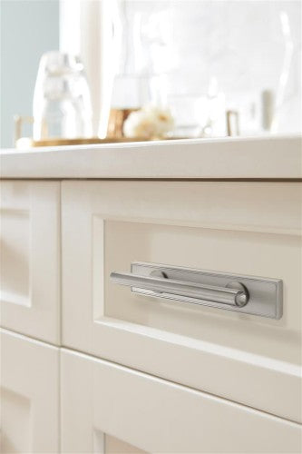 Thoreau Zinc Satin Nickel Cabinet Backplate 18