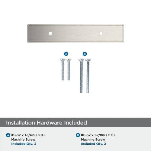 Thoreau Zinc Satin Nickel Cabinet Backplate 17