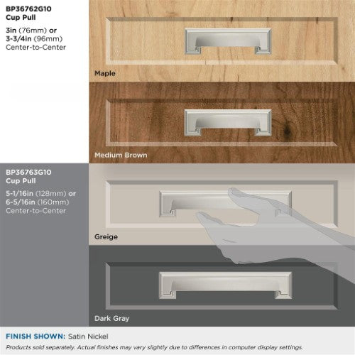 Appoint Zinc Satin Nickel Cabinet Pull 19