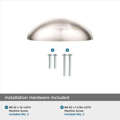 Ravino Zinc Satin Nickel Cabinet Pull 2