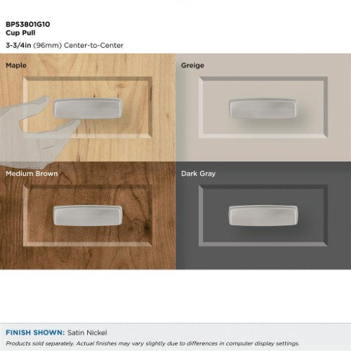 Kane Zinc Satin Nickel Cabinet Pull 6