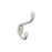 Noble Zinc Satin Nickel Hook 1