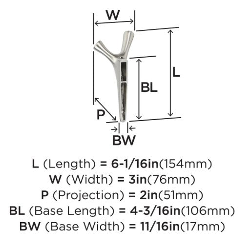 Kodiak Zinc Satin Nickel Hook 2