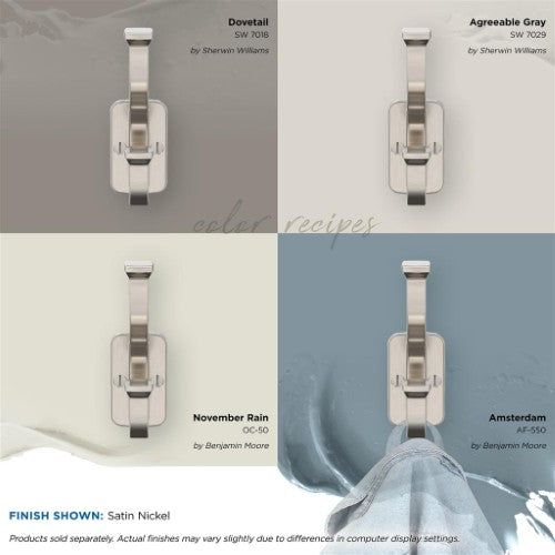 Alder Zinc Satin Nickel Hook 7