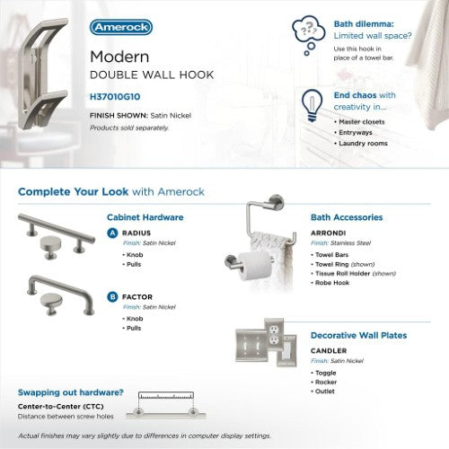 Avid Zinc Satin Nickel Hook 8