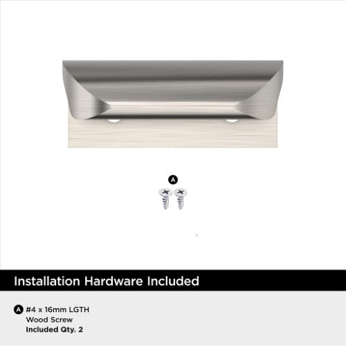 Streamline Tab Zinc Satin Nickel Cabinet Pull 5