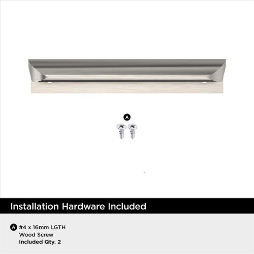 Streamline Tab Zinc Satin Nickel Cabinet Pull 7