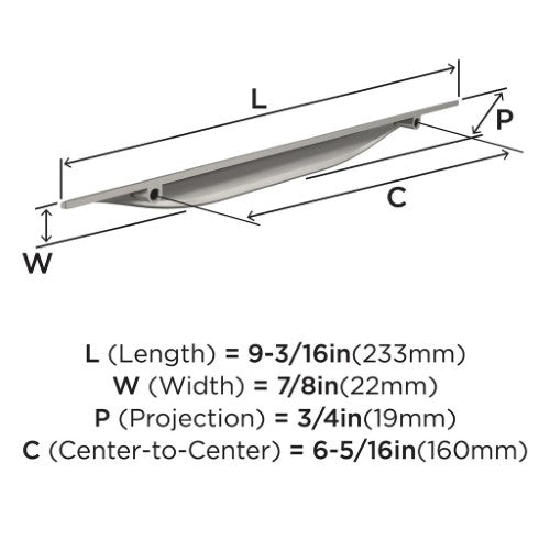Current Zinc Satin Nickel Cabinet Pull 8