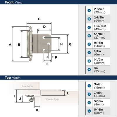 Decorative Hinges Steel Satin Nickel Cabinet Hinge 2
