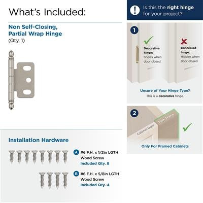 Decorative Hinges Steel Satin Nickel Cabinet Hinge 7