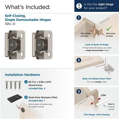 Decorative Hinges Steel Satin Nickel Cabinet Hinge 6