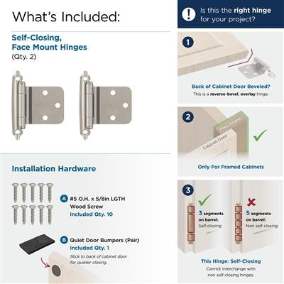 Decorative Hinges Steel Satin Nickel Cabinet Hinge 3