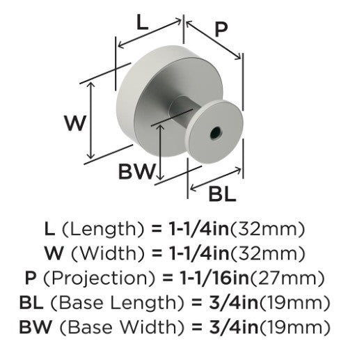 Radius Stainless Steel Satin Nickel Cabinet Knob 2