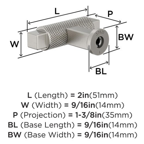 Balata Zinc Satin Nickel Cabinet Knob 6