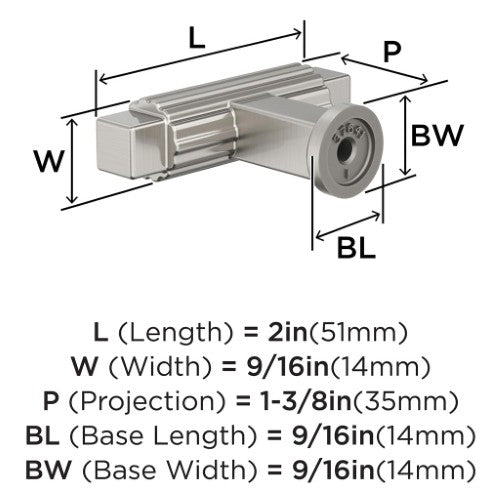 Ballard Zinc Satin Nickel Cabinet Knob 6