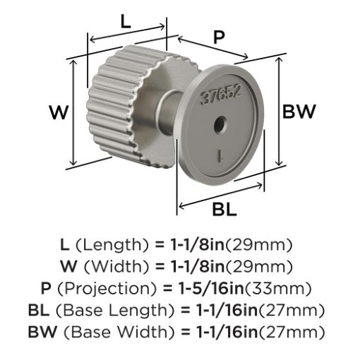Ballard Zinc Satin Nickel Cabinet Knob 4