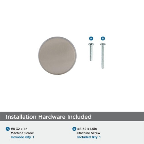 Blackrock Zinc Satin Nickel Cabinet Knob 16