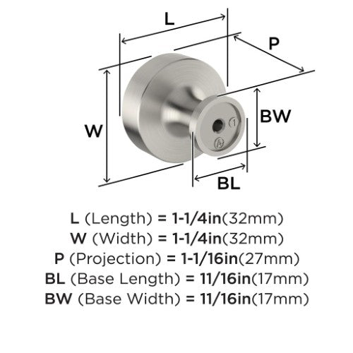 Dupont Circle Zinc Satin Nickel Cabinet Knob 3