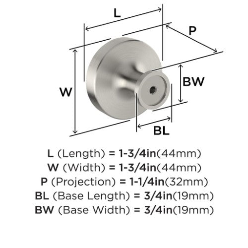 Dupont Circle Zinc Satin Nickel Cabinet Knob 4