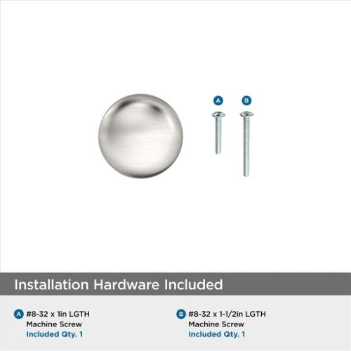 Edona Zinc Satin Nickel Cabinet Knob 8
