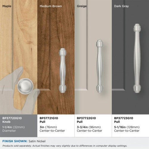 Enlivity Zinc Satin Nickel Cabinet Knob 6
