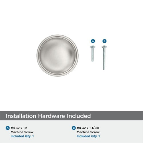 Enlivity Zinc Satin Nickel Cabinet Knob 3